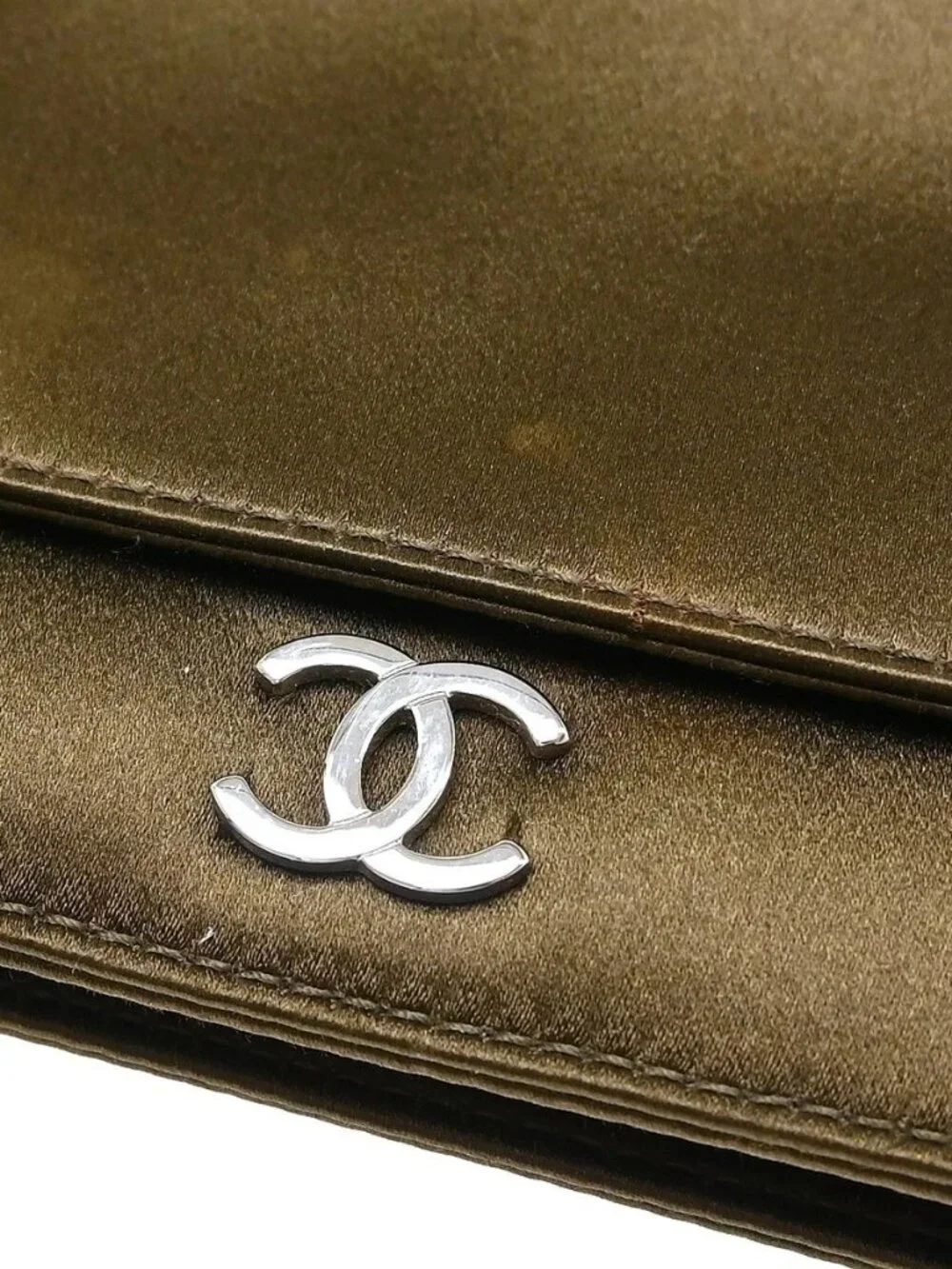Best07 Chanel Brown Satin Handbag KQ01579